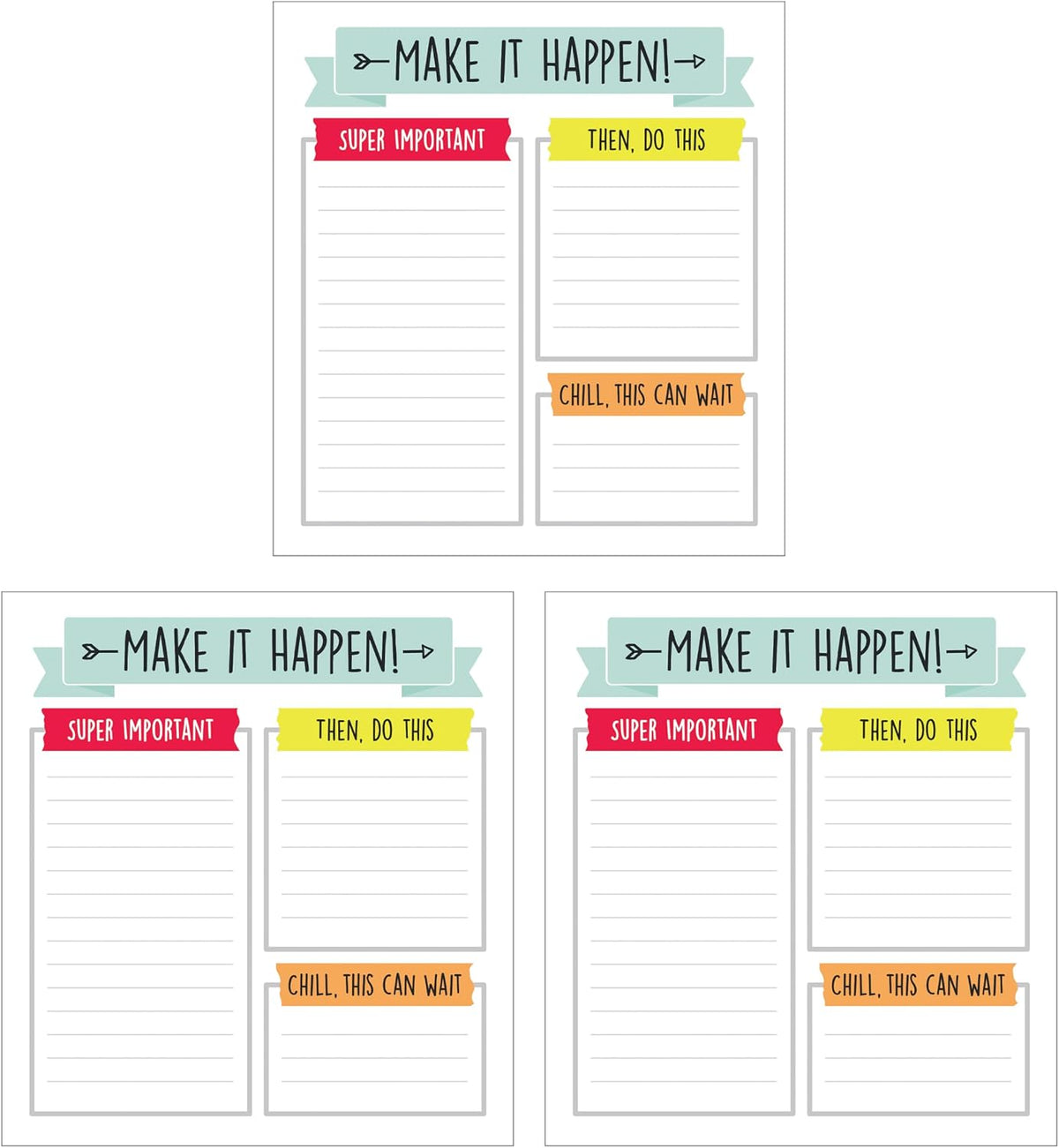 Carson Dellosa Aim High To Do List Notepad―5.75" x 6.25" Paper Stationery, Daily Checklist, Goals, Reminders, Notes, Motivational Organizer (50 sheets)
