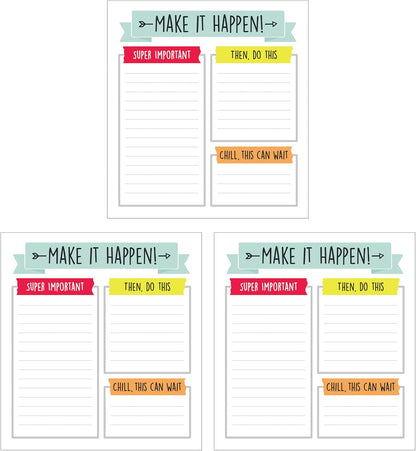 Carson Dellosa Aim High To Do List Notepad―5.75" x 6.25" Paper Stationery, Daily Checklist, Goals, Reminders, Notes, Motivational Organizer (50 sheets)