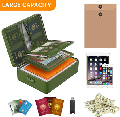 DocSafe 5200°F Fireproof Document Organizer Box with Lock, Heat Insulated