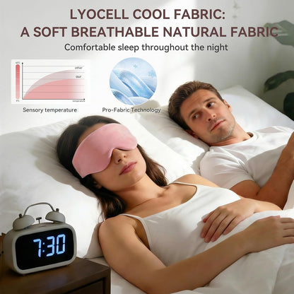 Lyocell Weighted Sleep Eye Mask for Women Men, 5.3oz & 7oz, Cooling, Removable Washable Weighted Bag, Light Blocking Eye Cover, Soft Eye Shade for Travel Essentials, Office Naps, Gift,Purple