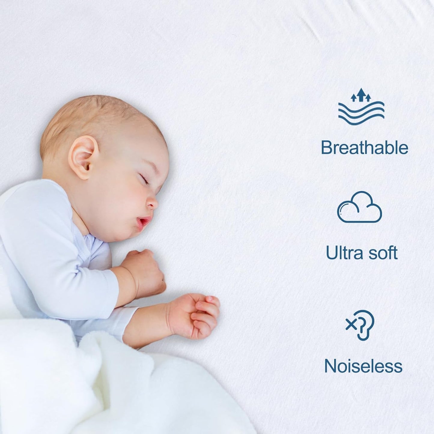 SPRINGSPIRIT Full Size Waterproof Mattress Protector, Full Mattress Cover Pad Waterproof with Deep Pocket up to 14’’, Bed Fitted Sheet