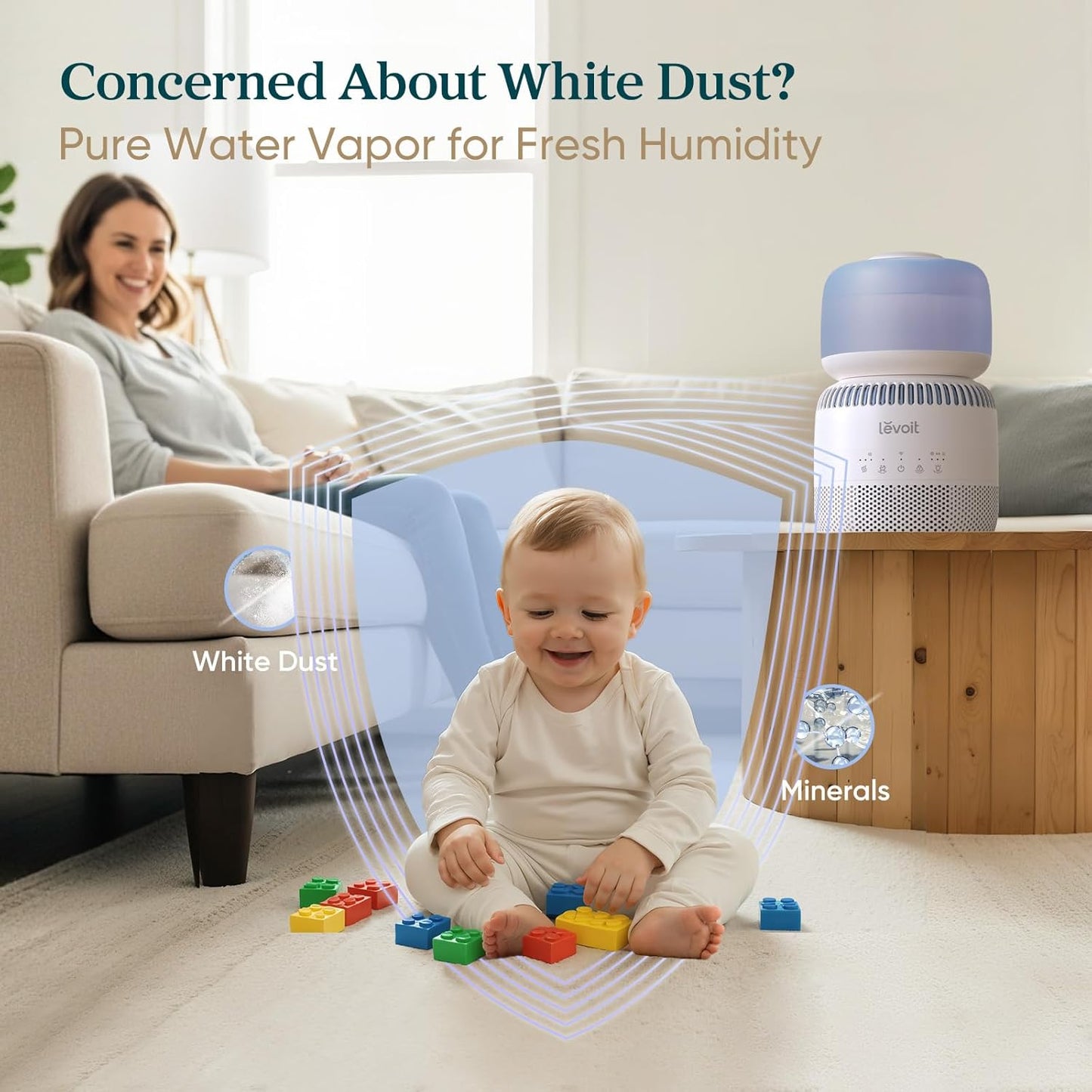 LEVOIT OasisMist 1000S (10L) Smart Humidifier for Home Large Room Bedroom, Last 100 Hours Suitable for Indoor Plant, Cover up to 600ft², Easy Top Fill, Remoter & Voice Control, Auto Mode, Quiet, White
