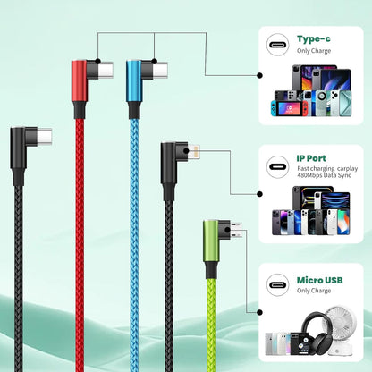 4 in 1 Multi Charging Cable, 5FT Charging Cords for Multiple Devices