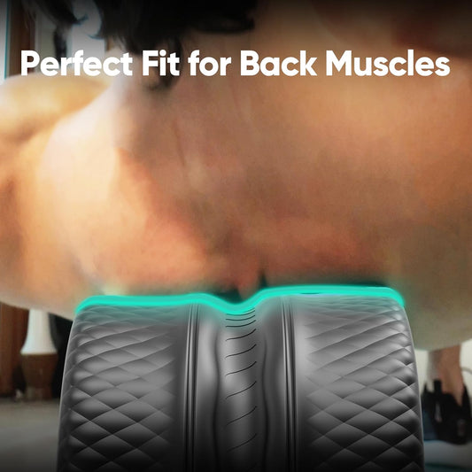 FitBeast Back Roller - Deep Tissue Massage Wheel, Yoga Wheel & Back Stretcher for Pain Relief
