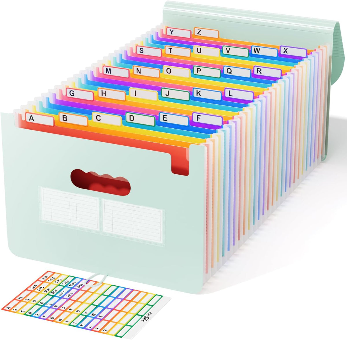 ABC life 26 Pockets Accordion File Organizer, Expanding File Folders