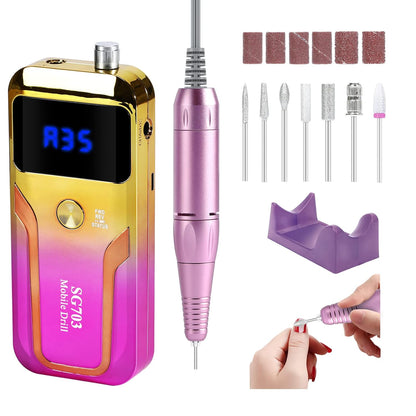 MOCOWIND Portable Nail Drill Professional 35000 RPM, Electric Nail E File