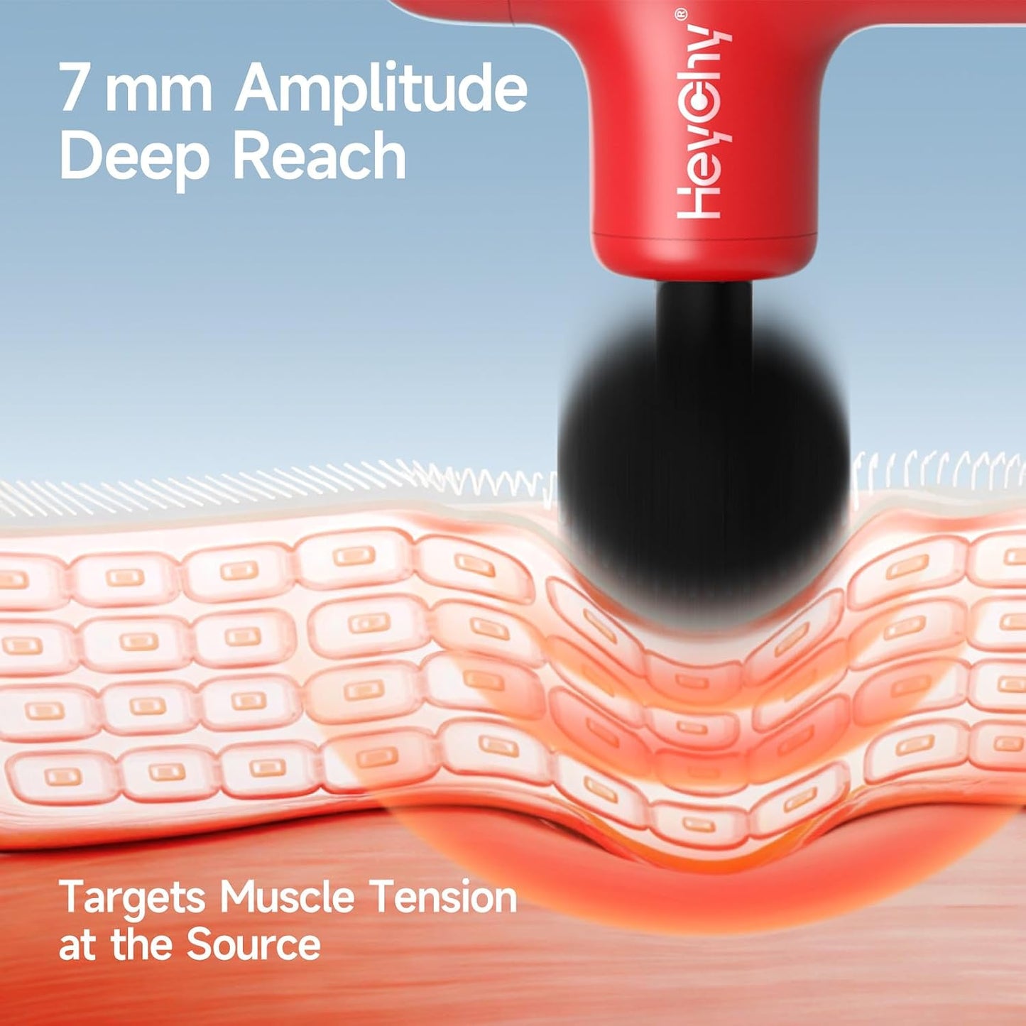 HEYCHY Super Mini Massage Gun Deep Tissue, Handheld Muscle Massager with 4 Heads, Percussion Travel Size Massager Gun FSA Eligible for Men Women Back Relief, Quiet for Home, Gym, Office, HSA, Black