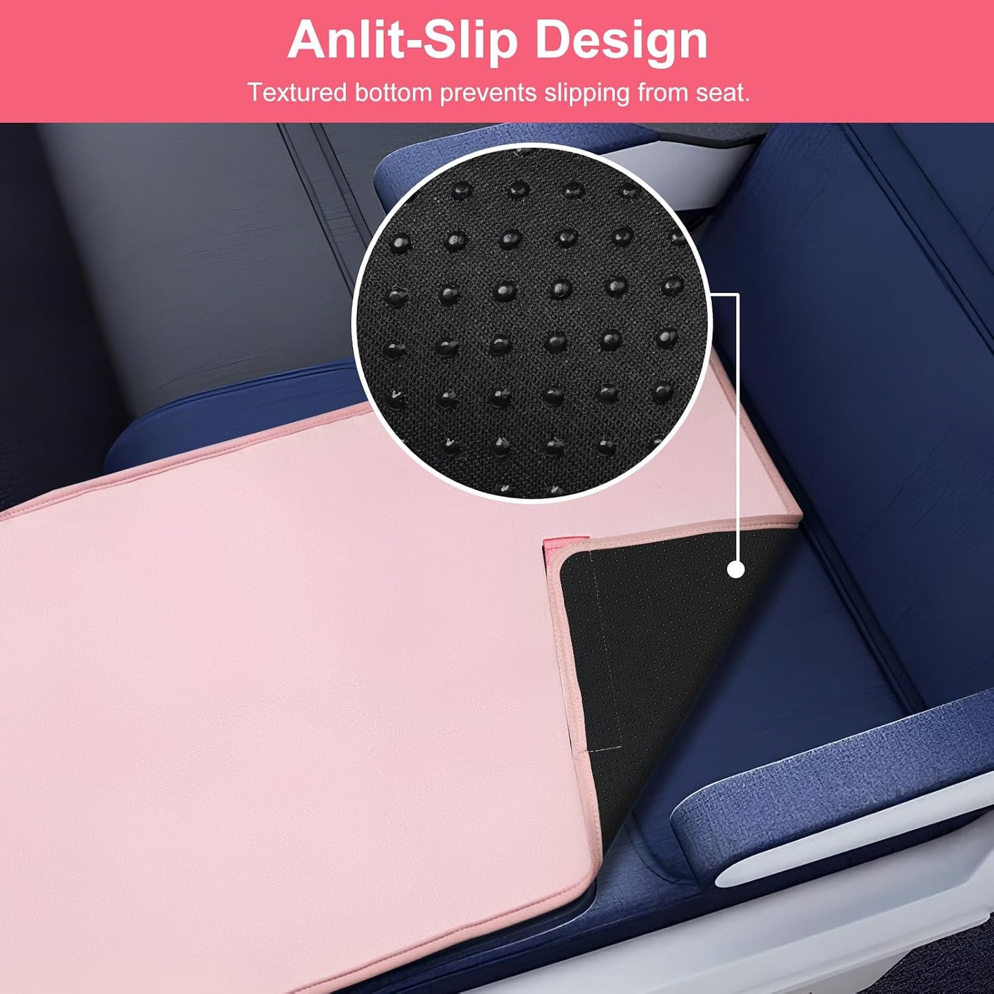 COZYBONDER Toddler Airplane Bed, Kids Airplane Seat Extender Travel Bed, Kids Airplane Travel Essentials, Airplane Must Have for Toddlers, Portable Plane Foot Rest for Flights
