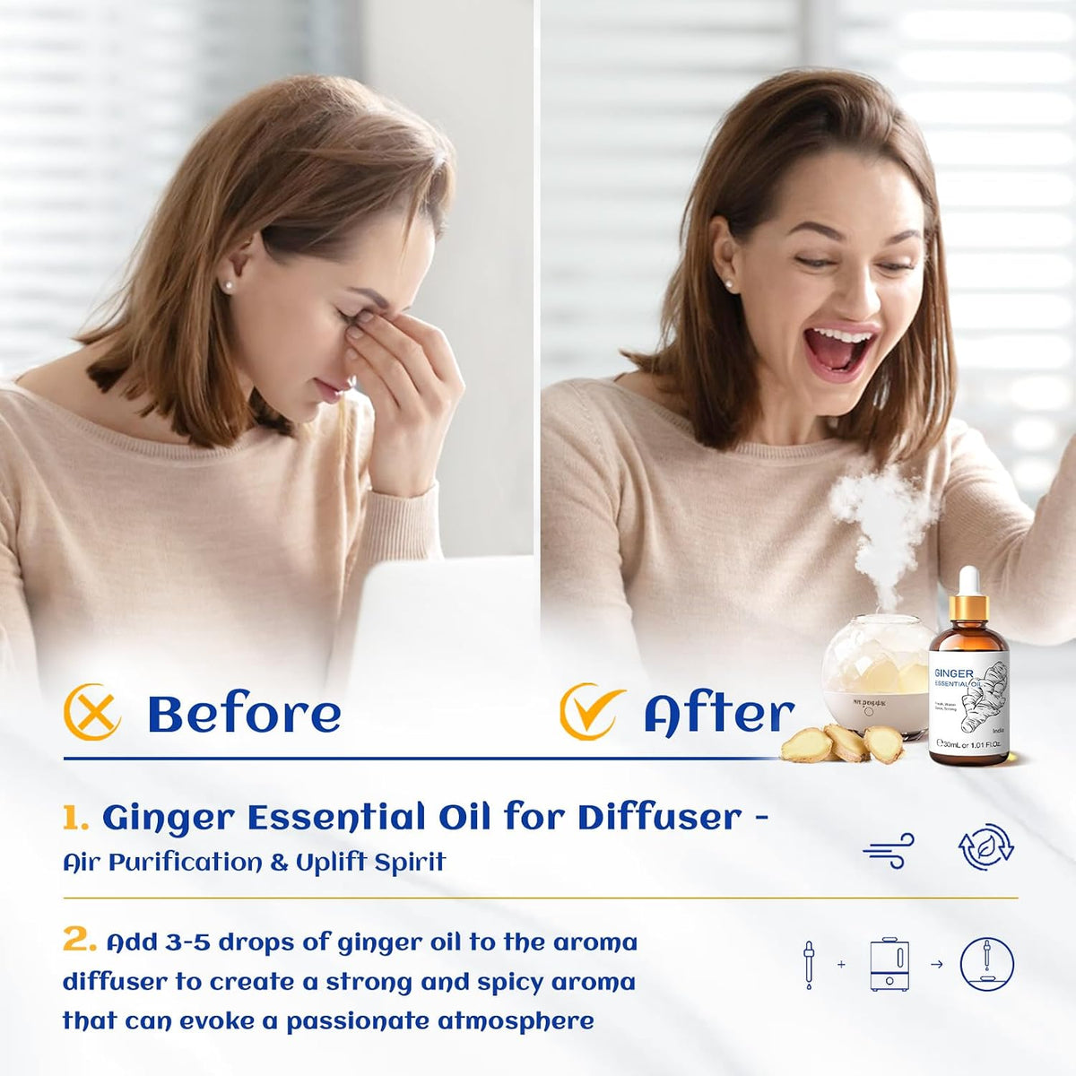 HIQILI Lavender Essential Oil for Diffuser, Aromatherapy & Air Freshening
