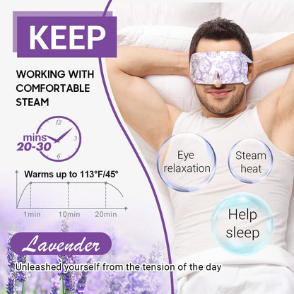 16 Packs Steam Eye Masks for Dry Eyes, Self Heating Warm Compress for Eyes Fatigue & Puffiness Relief, Disposable Heated Eye Mask Travel Essentials, Spa Relaxation Set for Women Christmas, Unscented