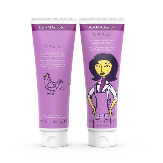 DERMAdoctor KP Bump Eraser Scrub + Lotion, Keratosis Pilaris, 8 oz Each