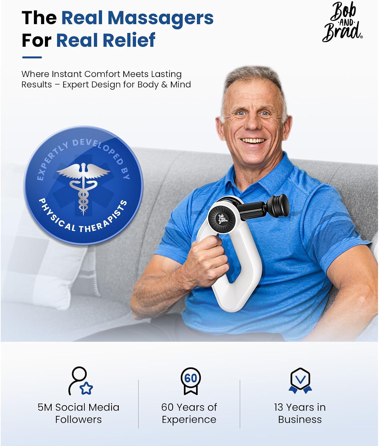 BOB AND BRAD D6 Pro Plus Massage Gun with Heat, Deep Tissue Percussion with 16mm Amplitude, Professional Muscle Massager Gun for Athletes, Quiet Electric Handheld Massager