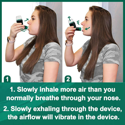 Flutter Valve Device for Lungs, Breathing Exercise Devicefor Lungs, Adjustable Resistance for Natural Mucus Removal, Portable Lung Exerciser Device | Breathing Trainer
