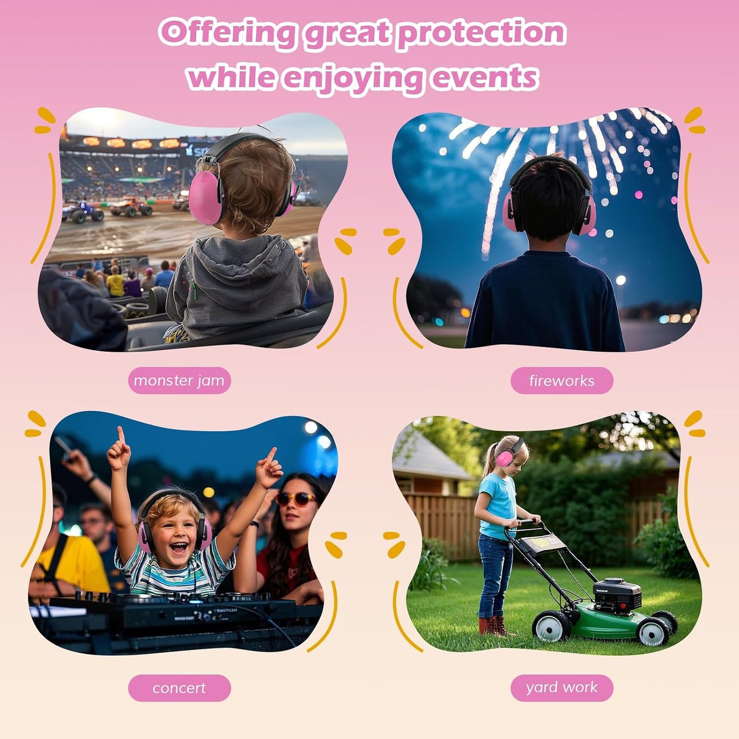 ProCase Noise Cancelling Headphones for Kids Toddler, SNR 27dB Noise Reduction Ear Muffs, Hearing Protection for Monster Jam, Concerts, Fireworks, Shooting, Air Show, Autism Sensory Needs -Blue