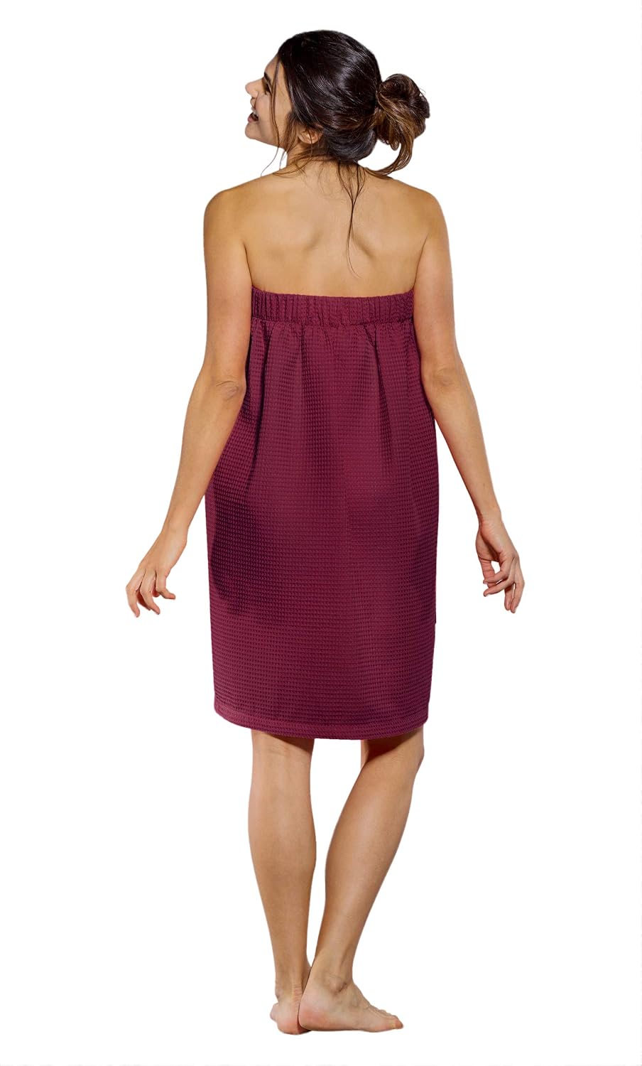 Turquaz Lightweight Knee Length Waffle Robes For Women Spa Bath Waffle