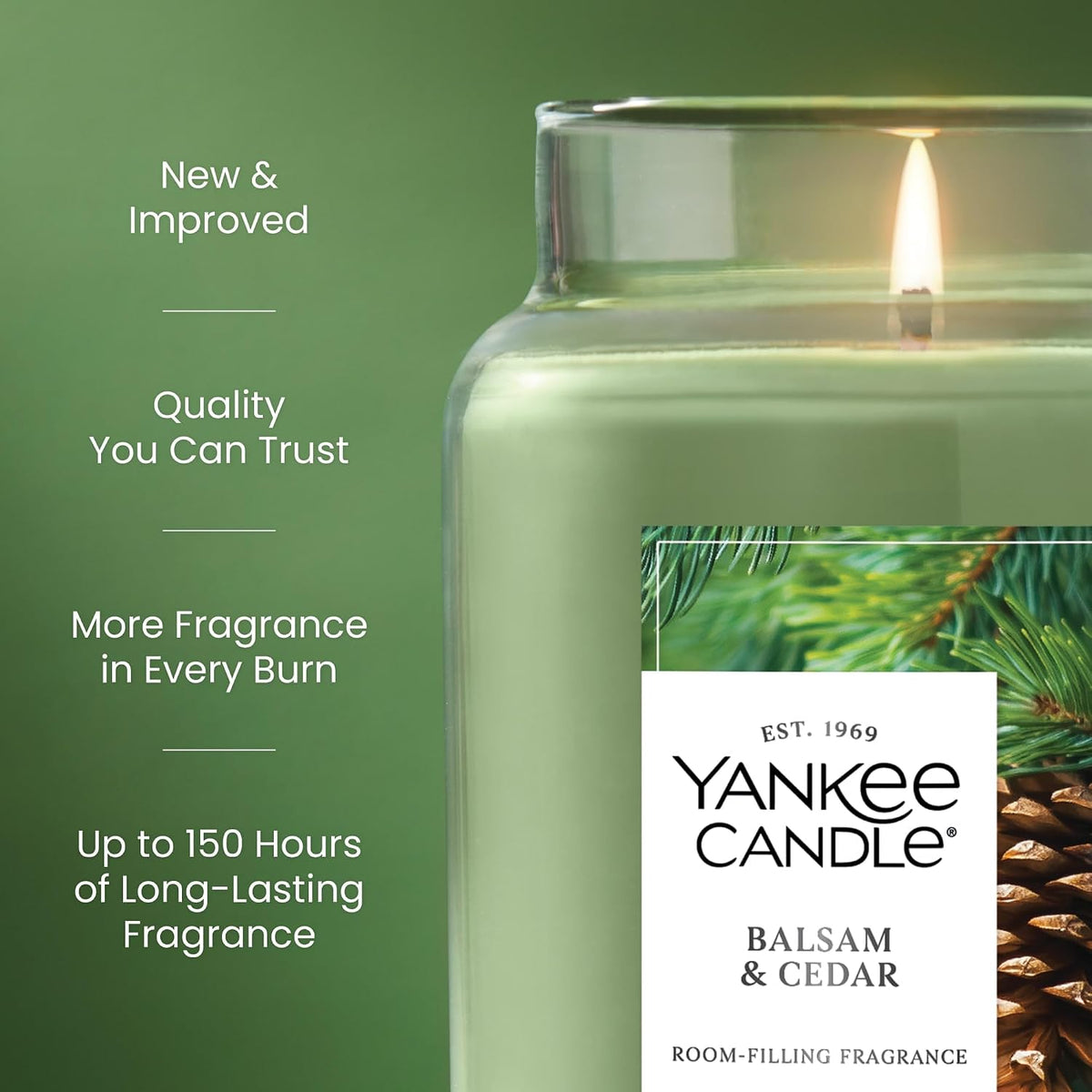 Yankee Candle Balsam & Cedar Scented Candle, 22oz Large Jar