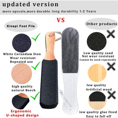 Kinepi Foot File & Foot Scrubber,Pumice Stone for Feet Callus Remover | Pedicure foot rasp helps smooth cracked heels,dead skin,and hard skin after shower for wet or dry daily and weekly foot care