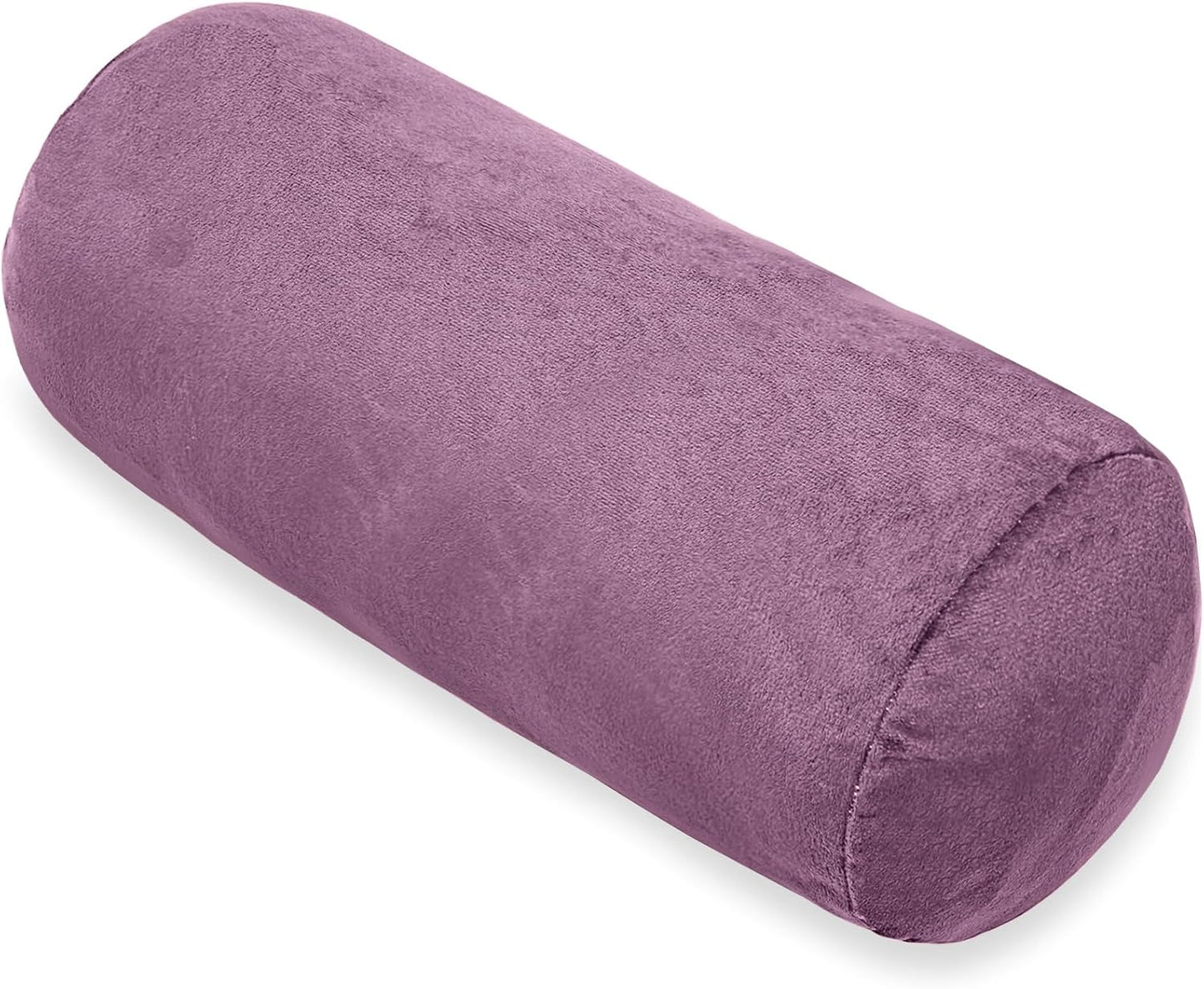 1 MIDDLE ONE Round Cylinder Bolster Pillow with Removable Velvet Cover, Tube Roll Cervical Pillow for Head, Neck, Back and Legs Support, 13"x 6", Blue