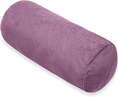 1 MIDDLE ONE Round Cylinder Bolster Pillow with Removable Velvet Cover, Tube Roll Cervical Pillow for Head, Neck, Back and Legs Support, 13"x 6", Blue