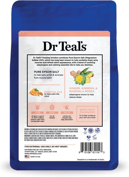 Dr Teal's Epsom Salt Magnesium Soak, Stress Relief with Essential Oils, 3 lbs