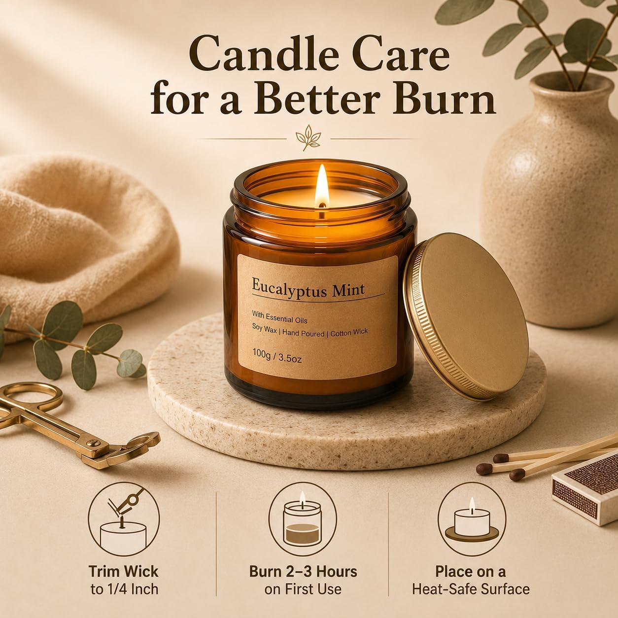 6-Pack Scented Candles for Home, 3.5 Oz Soy Wax Aromatherapy Candle Gift Set, Lavender Chamomile, Eucalyptus Mint & Vanilla, Birthday Gifts for Women, Thank You Graduation Gifts