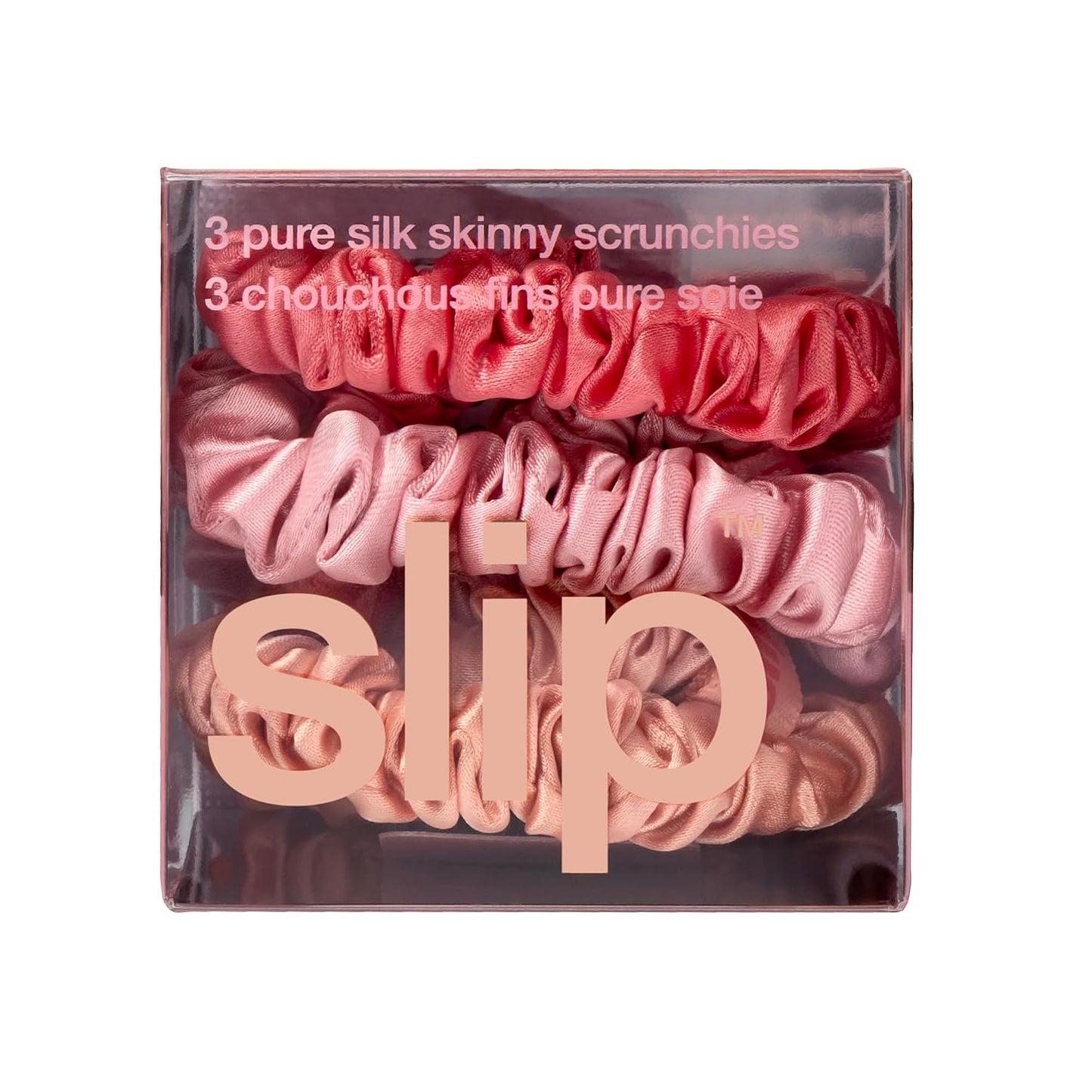 SLIP Amazon Exclusive Skinny Scrunchies: Anti-Crease, Anti-Breakage Slipsilk™ Design Protects Delicate Hair | Includes 3 Pure Silk Scrunchies, Basics