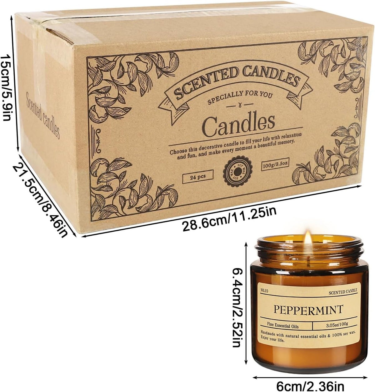 36 Pack Scented Candles Set for Home, Relaxing Stress Relief, Aromatherapy - Natural Soy Wax and Fragrance - Gifts for Women, Mom, Best Friend, Wife, Birthday