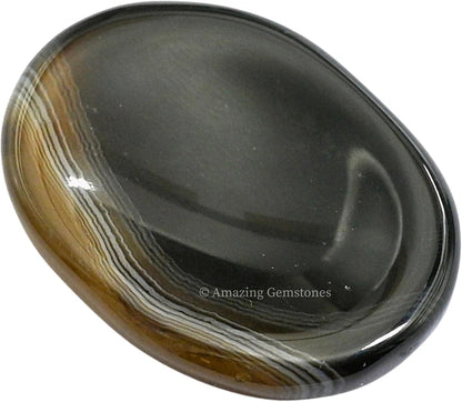 Amazing Gemstone Labradorite Thumb Worry Stone, Anxiety Stone, Healing Crystals - Piedra Crystal Fidget for Gift, Meditation, Calming, Relaxation, Stress Relief - Colors B