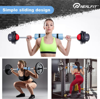 NEALFIT Barbell Pad Squat Pad for Squats—Squat Bar Pad—Great for Weightlifting,Lunges and Hip Thrusts—Foam Sponge Pad—Fit Standard and Olympic Bars Perfectly