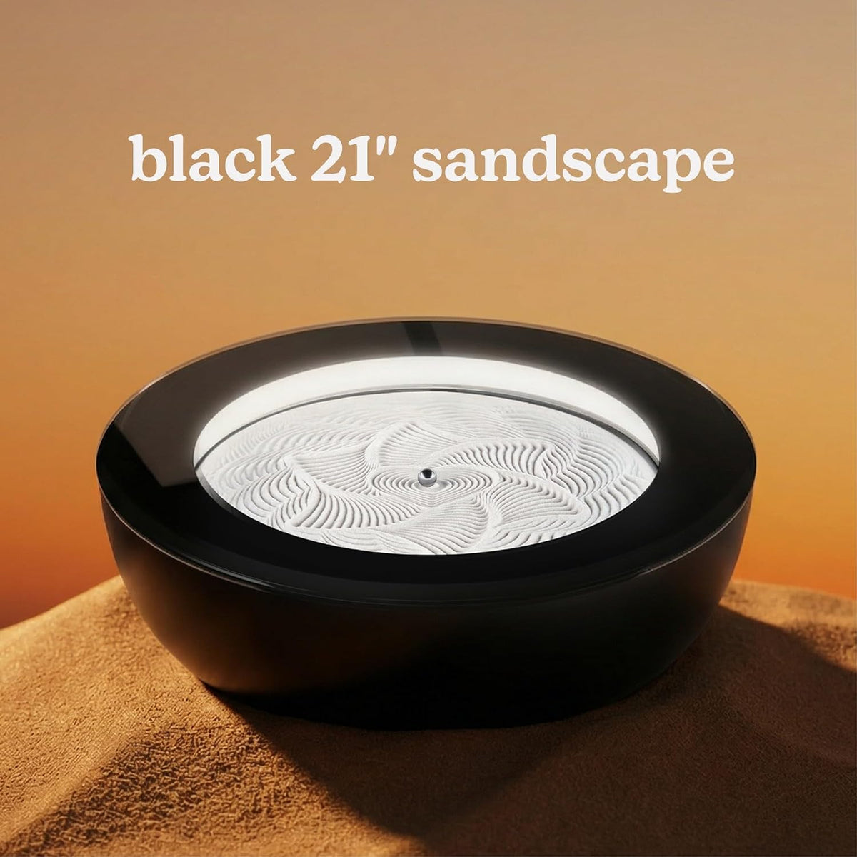 Homedics Drift 11” Sandscape – Version 2.0 with Updated Connected Experience, Smart Wi-Fi Zen Table Décor, LED Ambient Light, Modern Sand Art for Relaxation & Mindfulness, Home & Office Calm Décor