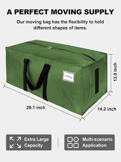 HOMESURE Supports 200lbs Heavy Duty Moving Bags - Strong Zipper & Wrap-Around Handles - Water-Resistant Storage Totes, Durable Alternative to Moving Boxes - - Semi-Transparent
