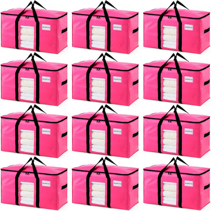 TAILI Blue Extra Large Moving Bags,Storage Bags with Visible Window