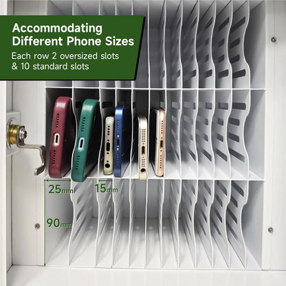 36 Slots Cell Phone Locker with Smart Lock, Metal Storage Cabinet