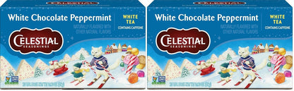 Celestial Seasonings White Chocolate Peppermint White Tea Bags, Great For Stocking Stuffer, 20 tea bags (Pack of 2)