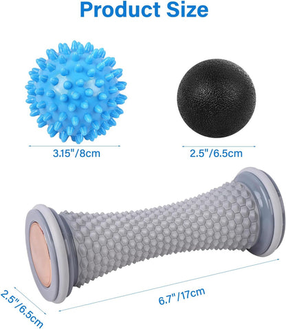 WOVTE Massage Lacrosse Ball for Sore Muscles, Shoulders, Neck, Back, Foot, Body, Deep Tissue, Trigger Point, Muscle Knots, Yoga and Myofascial Release (Blue)