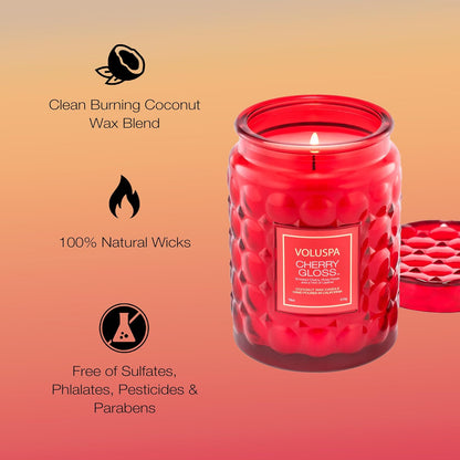 Voluspa Baltic Amber Candle, 18 oz, Coconut Wax Blend, Scented Candles for Home, 100 Hour Burn Time, Candle Jar