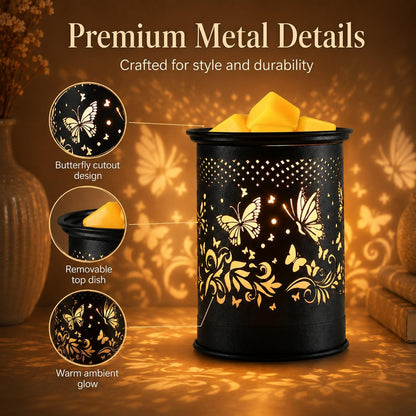 kobodon Wax Melt Warmer Metal Wax Warmer for Scented Wax Electric Fragrance Candle Oil Burner 2 in 1 Wax Melts as Gifts for Moms Grandma Women Girls(Sunflower)
