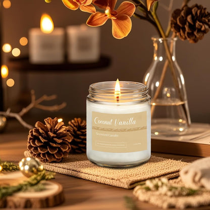 Scented Candles Gift Set, Long Lasting 6 Pack Aromatherapy Candles for Home, 42 oz 300 Hour Burn, Lavender Jasmine Vanilla Sage Sandalwood Rose Eucalyptus Mint, Gifts for Women