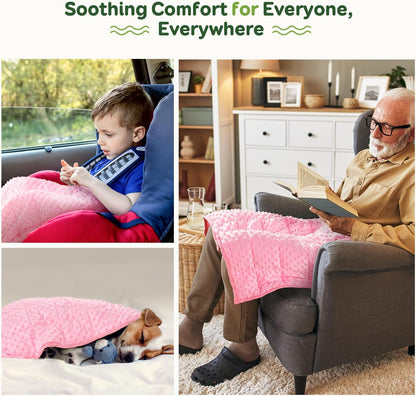 Sivio Weighted Lap Blanket, Weighted Blankets,Soft and Cozy Cooling Heavy Blanket, Calm and Nap, School and Home,2lbs 20 x 30inches, Grey