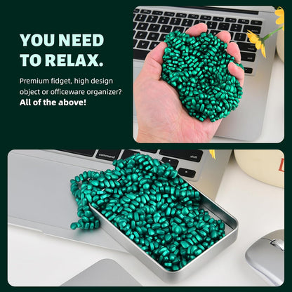LCVUUK Magnetic Putty Rocks, Blue More Than 600 Weak Magnetic Smooth Ferrite Pebbles, Desk Toys and Time-Killer for Adults