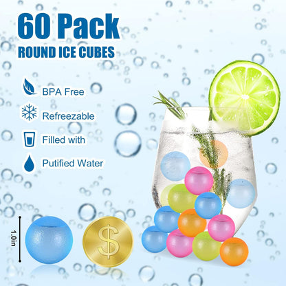 360 Pack Reusable Ice Cubes Refreezable Ice Cubes Without Diluting Reusable Ice Cubes for Drinks Large Pack Ice Cube Frozen BPA Free for Party Bars Ice Bath Camping
