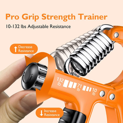 FitBeast Grip Strengthener Forearm Strengthener, Adjustable Hand Grip for Strength Training & Rehabilitation, 10-132 lbs Resistance, Ideal for Athletes and Physical Therapy
