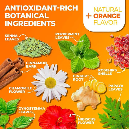 Total Tea Slimming Detox Caffeine Free Chamomile Hibiscus Ginger Root