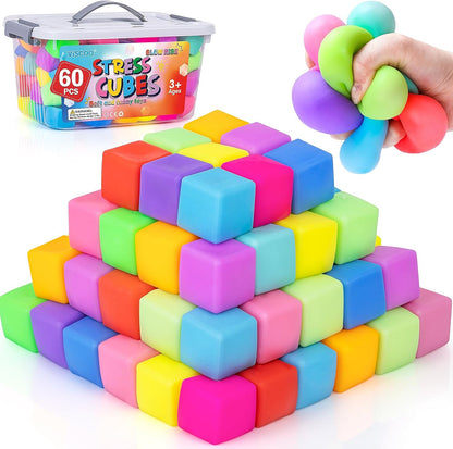 12 Pack Slow Rising Stress Ball,Stress Balls for Kids Adults,Stretchy Fidget Toys for Stress Relief,Hand Therapy Sensory Squishy Ball, Squishy Toys for Kids, Classroom Prize Box Party Favors