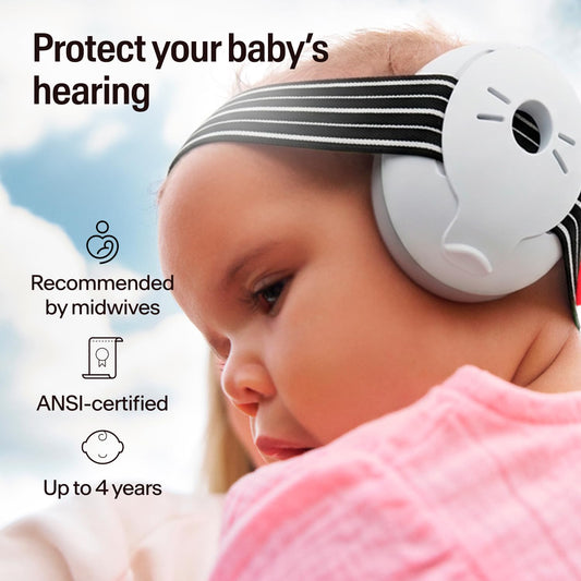 Alpine Muffy Baby Ear Protection for Babies and Toddlers up to 36 Months - CE & ANSI Certified - Noise Reduction Earmuffs - Comfortable Baby Headphones Against Hearing Damage & Improves Sleep - Blush
