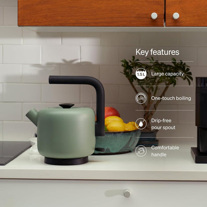 Fellow Clyde Electric Kettle 1.5 Liter - Fast Boil, Drip-Free Spout