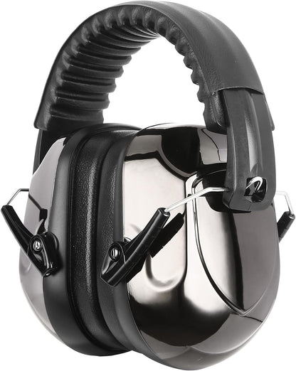 ProCase NRR 28dB Noise Reduction Ear Muffs, Foldable Adjustable Passive Noise Cancelling Headphones for Adults Kids Autism, Hearing Protection for Shooting, Construction, Mowing, Studying -Black - Colors B