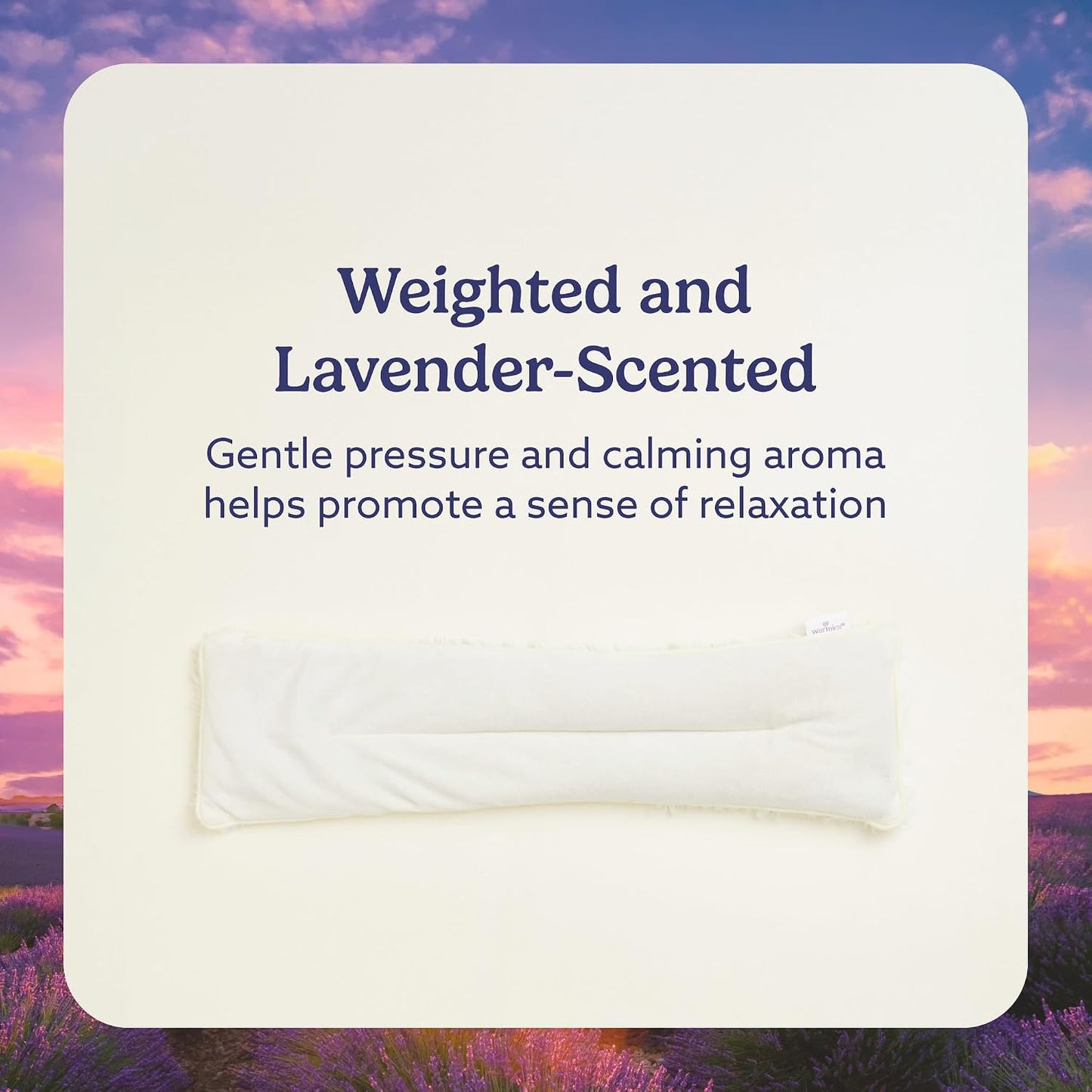warmies Microwavable Neck & Shoulder Wrap - Weighted Neck Wrap - Microwavable Heat Pack for Shoulders - Chillable Heating Pad with Lavender for Aches & Pain - Marshmallow Gray, 19 x 5 x 3 in, 2 lb
