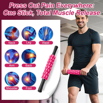 ZanLLW Muscle Roller Stick, Muscle Roller, Liposuction Massage Roller for Lymphatic Drainage, Massager Stick for Relief Muscle Soreness, Trigger Points, Help Exercise Runner Legs, Back Recovery
