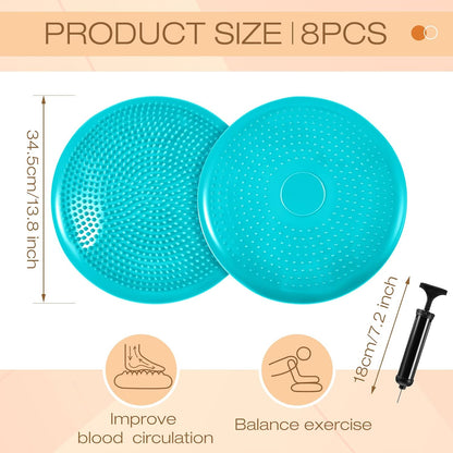 Amylove 6 Pcs Wiggle Seat Inflated Wobble Cushion for Sensory Kid 13 Inch Balance Disc Kids Flexible Seating Exercise Sensory Pad Chair Cushion for Classroom Office School (Bright)